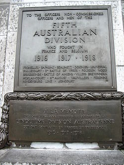 Memorial to the 5th Australian Division
