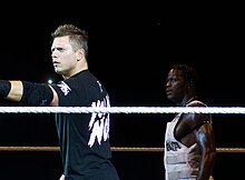 Current champions Awesome Truth (The Miz and R-Truth). This is their first reign as a team, while individually, it is the second for Truth and fifth for Miz. Awesome Truth12 (cropped).jpg