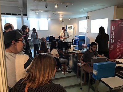 Wikimedia Commons scan-a-thon with BAnQ Vieux-Montréal during the International Archives Day