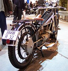 The exposed drive shaft on BMW's first motorcycle, the R32 BMW R32 hr TCE.jpg