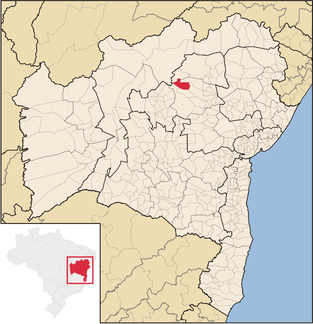 Localização de Ourolândia na Bahia