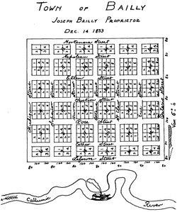 Bailly, Indiana plan 1833.png