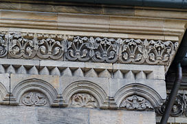 Frises à la cathédrale Saint-Pierre-et-Saint-Georges à Bamberg en Allemagne.