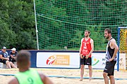 Deutsch: Beachhandball Europameisterschaften 2019 (Beach handball Euro); Tag 3: 4. Juli 2019 – Männer, Platzierungsrunde Gruppe III, Italien-Montenegro 2:0 (22:15, 18:7) English: Beach handball Euro; Day 3: 4 July 2019 – Men Consolation Round Group III – Italy-Montenegro 2:0 (22:15, 18:7)