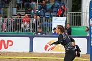 Deutsch: Beachhandball Europameisterschaften 2019 (Beach handball Euro); Tag 5: 6. Juli 2019 – Frauen, Platzierungsspiel für die Ränge 9–12, Deutschland-Polen 2:1 (22:23, 19:16, 7:6) English: Beach handball Euro; Day 5: 6 July 2019 – Placement Match/Cross Match for rank 9–12 Women – Germany-Poland 2:1 (22:23, 19:16, 7:6)