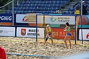 Deutsch: Beachhandball Europameisterschaften 2019 (Beach handball Euro); Tag 4: 5. Juli 2019 – Frauen, Viertelfinale, Kroatien-Ukraine 2:0 (21:20, 21:18) English: Beach handball Euro; Day 4: 5 July 2019 – Quarter Final Women – Croatia-Ukraine 2:0 (21:20, 21:18)