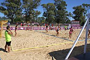 Deutsch: Beachhandball bei den Olympischen Jugendspielen 2018; Tag 4, 10. Oktober 2018; Mädchen, Vorrunde, Gruppe B - Hongkong-Türkei 0:2 English: Beach handball at the 2018 Summer Youth Olympics at 10 October 2018 – Girls Preliminary Round Group B – Hong Kong-Turkey 0:2