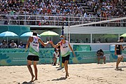 Deutsch: Beachvolleyball bei den Olympischen Jugendspielen 2018; Tag 11, 17. Oktober 2018; Jungen, Spiel um Platz 3 – Argentinien-Ungarn 2:0 (21–15/21–15) English: Beach volleyball at the 2018 Summer Youth Olympics at 17 October 2018 – Bronze Medal Match – Argentina-Hungary 2:0 (21–15/21–15)