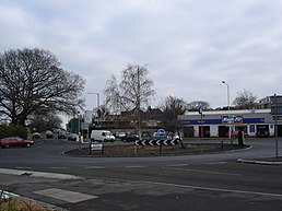 Bear Cross Roundabout is situated around half way along the A341 road. Bear Cross roundabout - geograph.org.uk - 299414.jpg