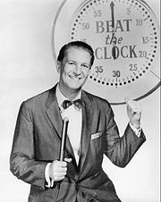 Bud Collyer as the show's host, 1958. Beat the Clock 1958.JPG