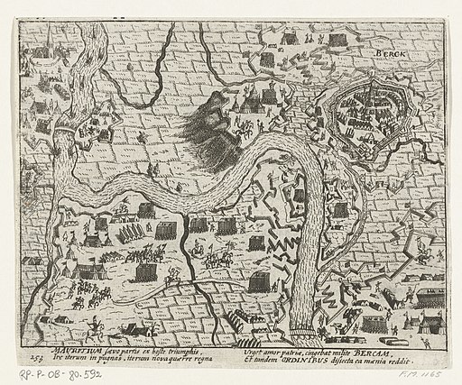 Beleg en inname van Rheinberg door Maurits, 1601, RP-P-OB-80.592