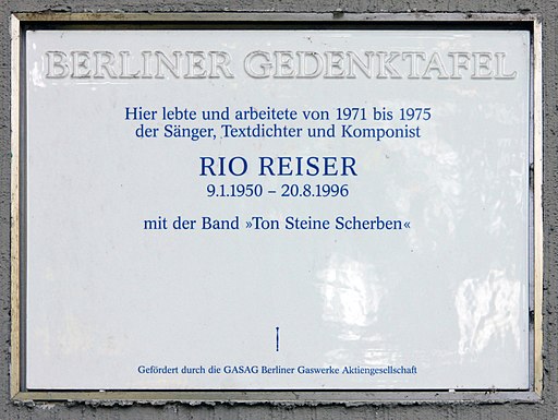 Berliner Gedenktafel Tempelhofer Ufer 32 (Kreuz) Rio Reiser