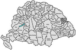 Comitato di Beszterce-Naszód – Localizzazione