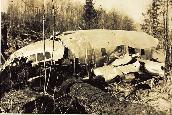 Wreck of the prototype, NX19901