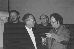 Maurizio Bolognini, Richard Kriesche, Mario Costa and Eduardo Kac, Artmedia VII (1999) Bolognini Kriesche Costa Kac ArtmediaVII 1999.JPG