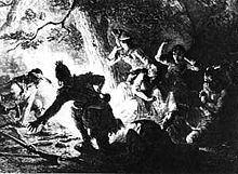 The rescue of Jemima Boone and Betsey and Fanny Callaway, kidnapped by Indians in July 1776 Boone rescue.jpg