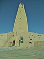 De centrale moskee in Ghardaïa, een voorbeeld van lokale architectuur in de regio M'zab (Algerije)