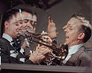 Buddy Childers and Stan Kenton, ca. 1947/48. Collage-Photography by William P. Gottlieb.