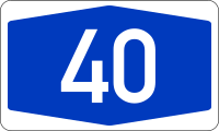 Bundesautobahn 40 nombor.svg