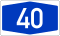 Bundesautobahn 40 number.svg
