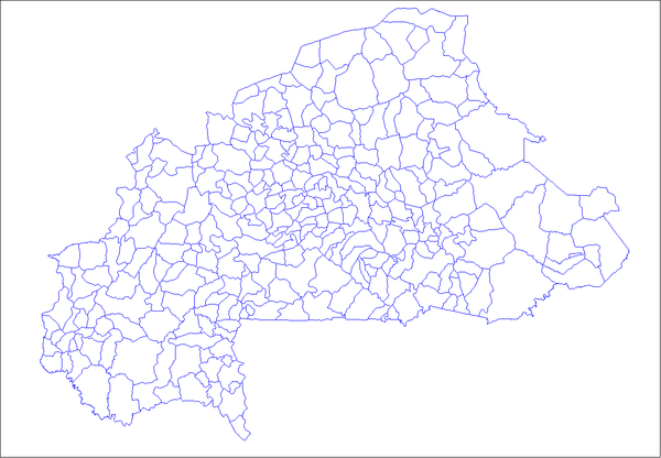 The 351 departments (or communes) of Burkina Faso.