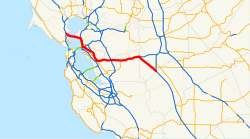 Itinerario dell'Interstate 580