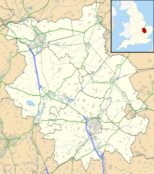 Mapa konturowa Cambridgeshire
