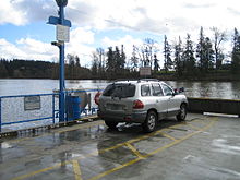 A car on board the Canby Ferry Canby Ferry 2.jpg