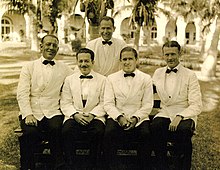 Howard Lanin och bandmedlemmar på Casa Marina, Key West, 1938