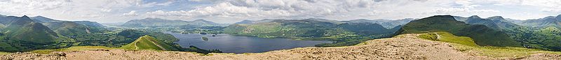 File:Catbells 360 panorama, Lake District - June 2009.jpg