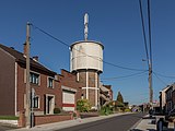Cheratte-Hauteurs, la torre de agua en la calle