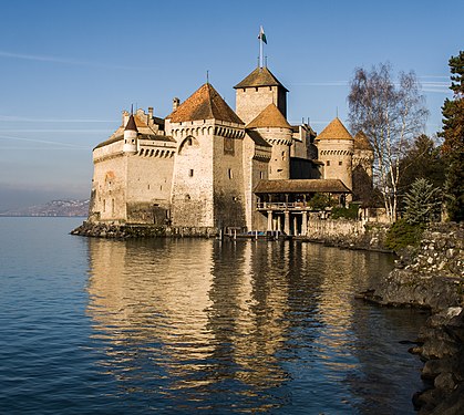 View of Chillon Castle from the south