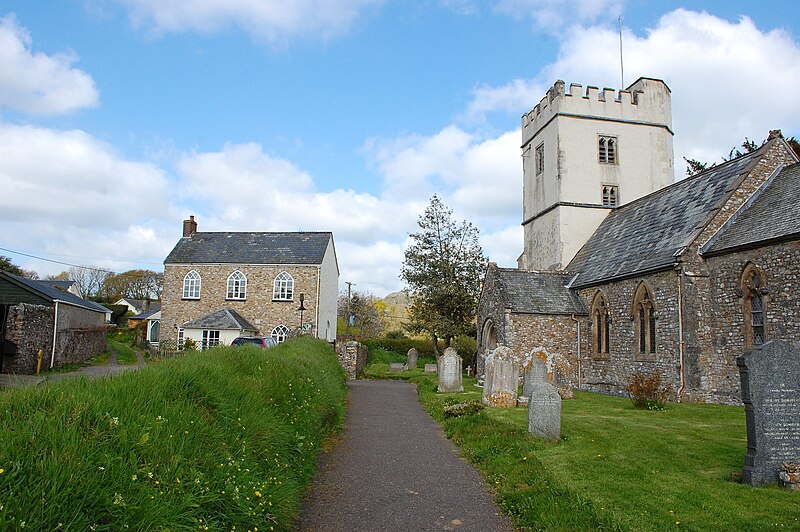 File:Church and house, Northleigh - geograph.org.uk - 3943317.jpg