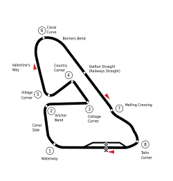 The 3 mile Aintree motor racing circuit