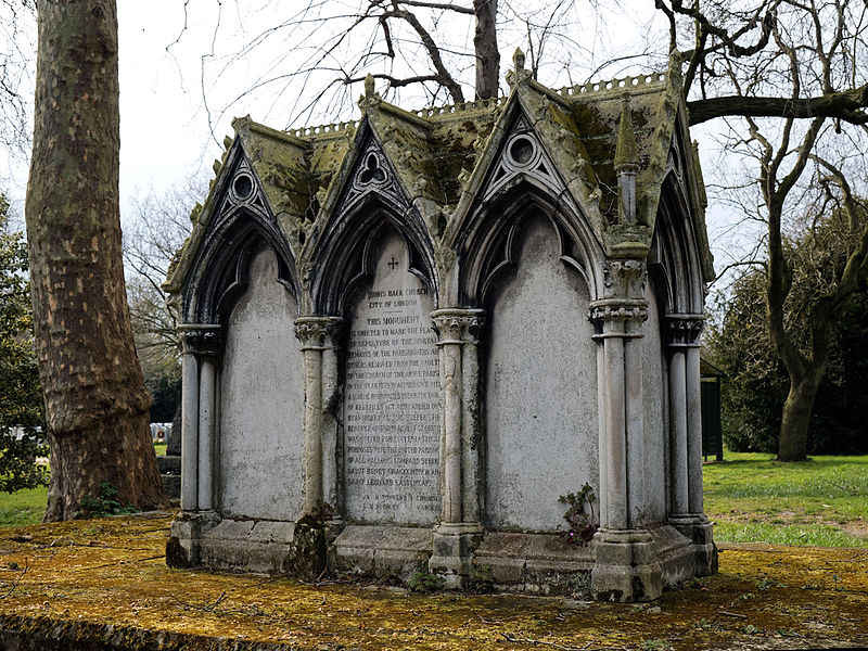 File:City of London Cemetery - St Dionis Backchurch reburials monument - Newham, London England 2.jpg