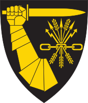 Coat of arms of the Norwegian Combat Service Support Battalion.svg