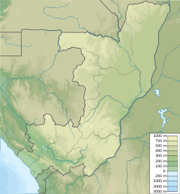 Location of Pool Malebo in Democratic Republic of the Congo.
