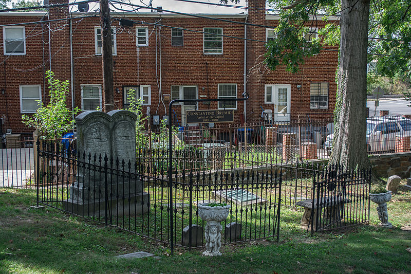 File:Constantino Brumidi grave - askew - Glenwood Cemetery - 2014-09-14.jpg