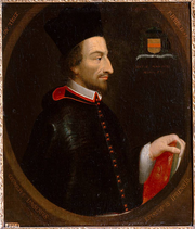 Cornelius Otto Jansen, the father of the Roman Catholic reform movement known as Jansenism in the Southern Netherlands. Cornelius Jansen, Eveque d'Ypres (1585-1638).png