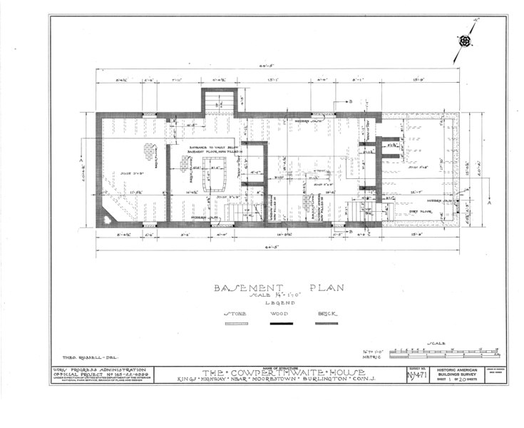 File:Cowperthwaite House, King's Highway, Moorestown, Burlington County, NJ HABS NJ,3-MORTO.V,3- (sheet 1 of 20).tif