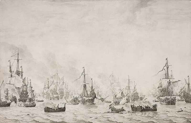 File:De zeeslag tegen de Spaanse Armada bij Duins De zeeslag tegen de Spaanse Armada bij Duins, 21 oktober 1639, SK-A-1363.jpg