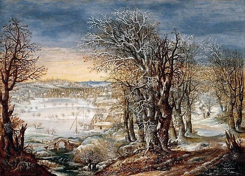 File:Denis van Alsloot - Winter Landscape in the Fôret de Soignes, with the Flight Into Egypt - WGA00197.jpg