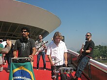 Detonautas Roque Clube - during their videoclip for the album O Retorno de Saturno in 2010