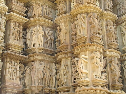 Sculpture-Group, Outer Wall, Devi Jagadambi Temple, Khajuraho