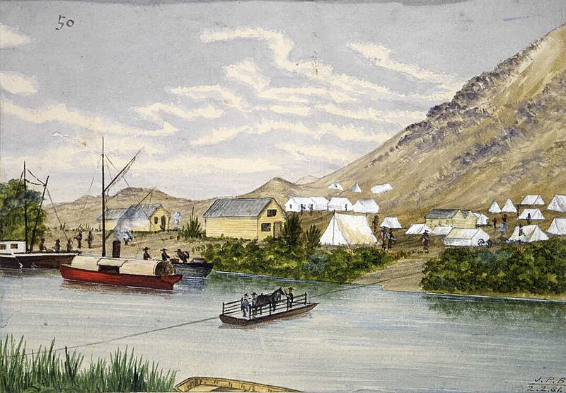 File:Dibsell's Landing, Te Aroha, watercolour by John Philemon Backhouse, 1881.jpg