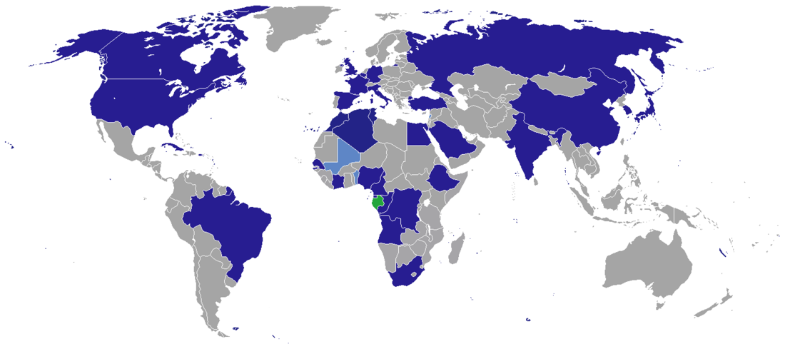 List of diplomatic missions of Gabon