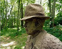 James Croak's Dirt Man with Shovel, an example of his dirt sculpture, was created in 1996. Dirt Man with Shovel.jpg