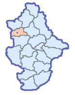 The Dobropilsky Raion on the map o Donetsk Oblast.