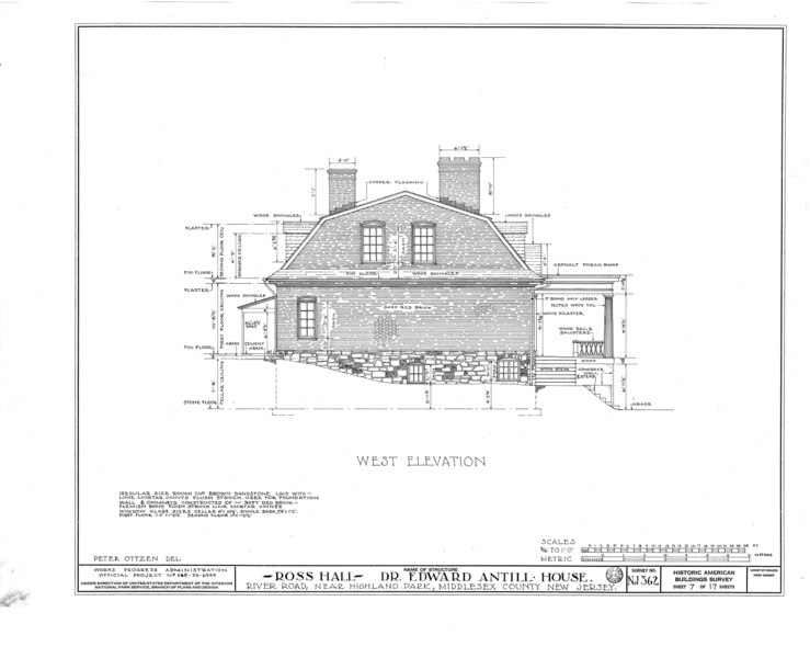 File:Dr. Antill House, River Road, Highland Park, Middlesex County, NJ HABS NJ,12-HILPA.V,1- (sheet 7 of 17).tif