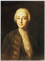 Elizaveta Petrovna in male dress by L.Caravaque (?) (1745 (?), Russian museum)